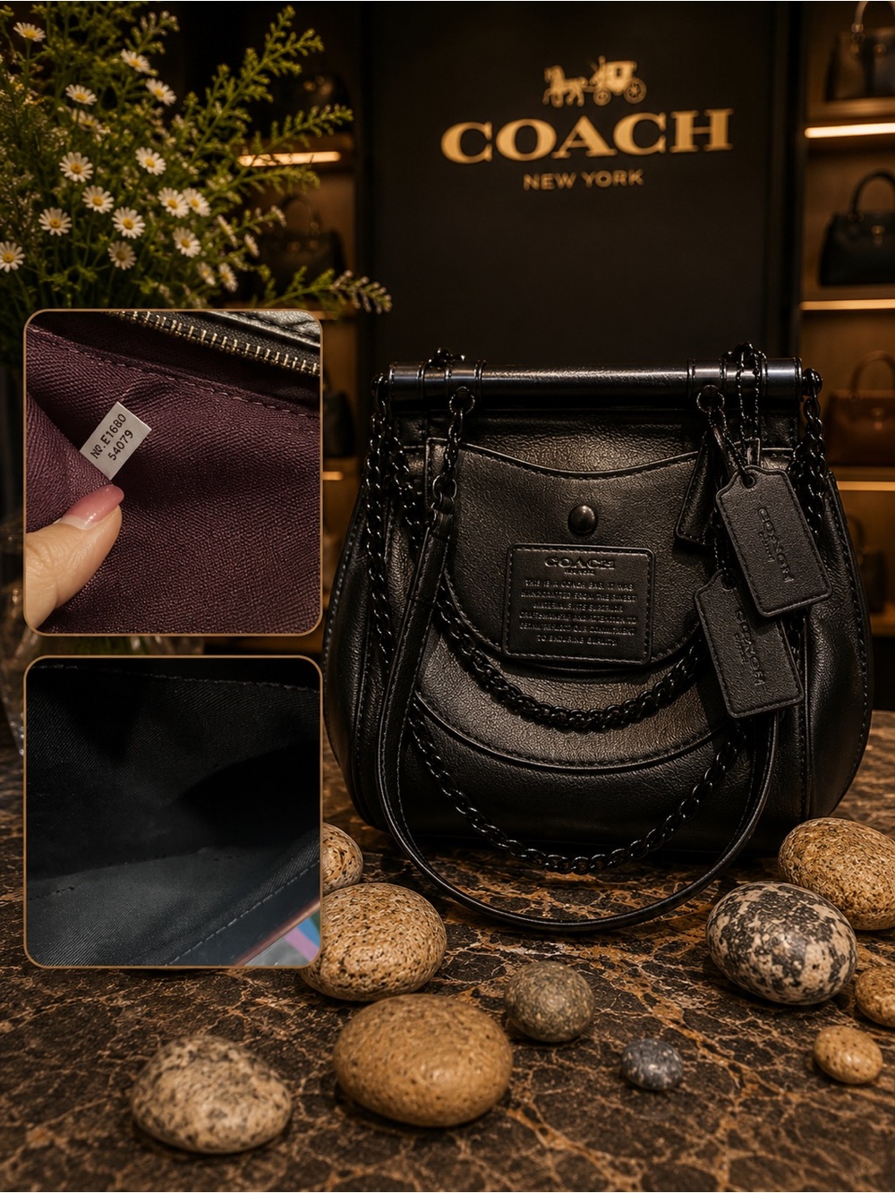 Coach Willow Tea-rose Drifter Top Handle Satchel (Style No. 54079). Chain added - Picture 6 of 13